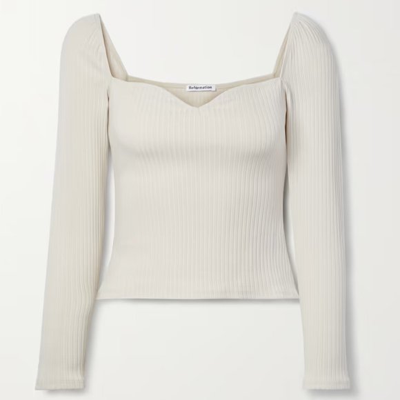 Reformation (never worn) october ribbed knit top - Picture 1 of 3